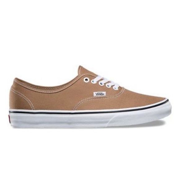 vans authentic tan canvas sneaker shoes 8.5 woman - Picture 2 of 5